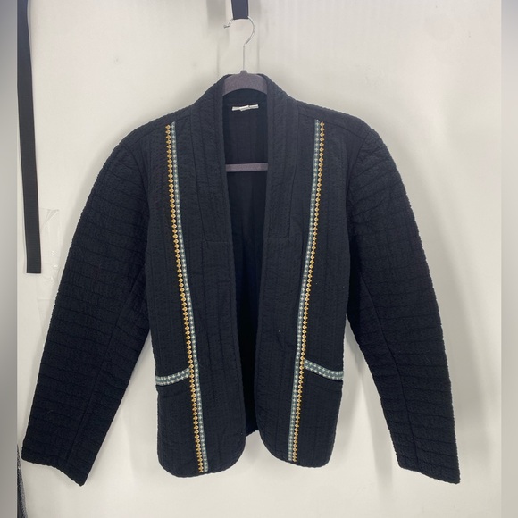 Pure Jill J Jill Seersucker Embroidered Jacket Sz M - Picture 9 of 11